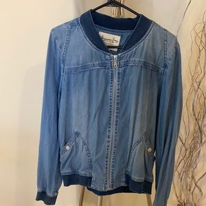 Soft Jean zip up jacket
